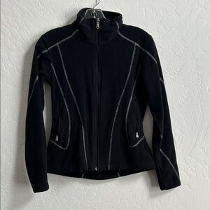 Spyder Women's Black and Gray fleece Jacket